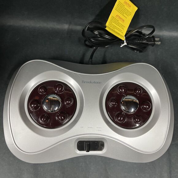 Health Touch Brookstone Shiatsu Foot Massager With Heat B-FMS-110HJ & User Gui - Picture 1 of 8
